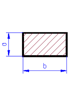 MOSADZ* Hranol *2x1mm* 50cm